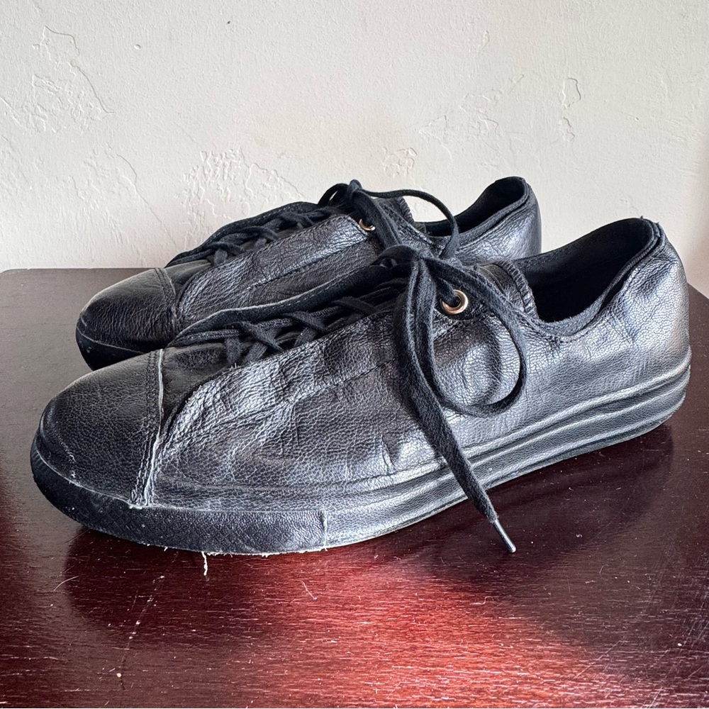 Converse CT All Star High Line Shroud Ox Black Leather Sneakers Chuck Taylor